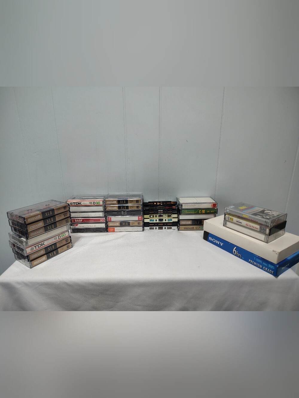 Cassette Tape Lot Indian Bollywood Hindi Maxell XLII TDK Sony VHS 36 pc